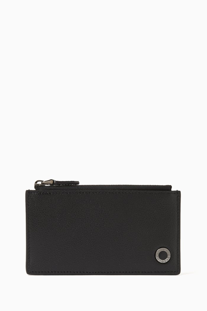 

Bvlgari Cardholder in Grained Calf Leather, Black