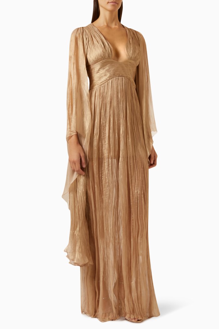 

Ellie Gown in Foiled Mousseline, Gold