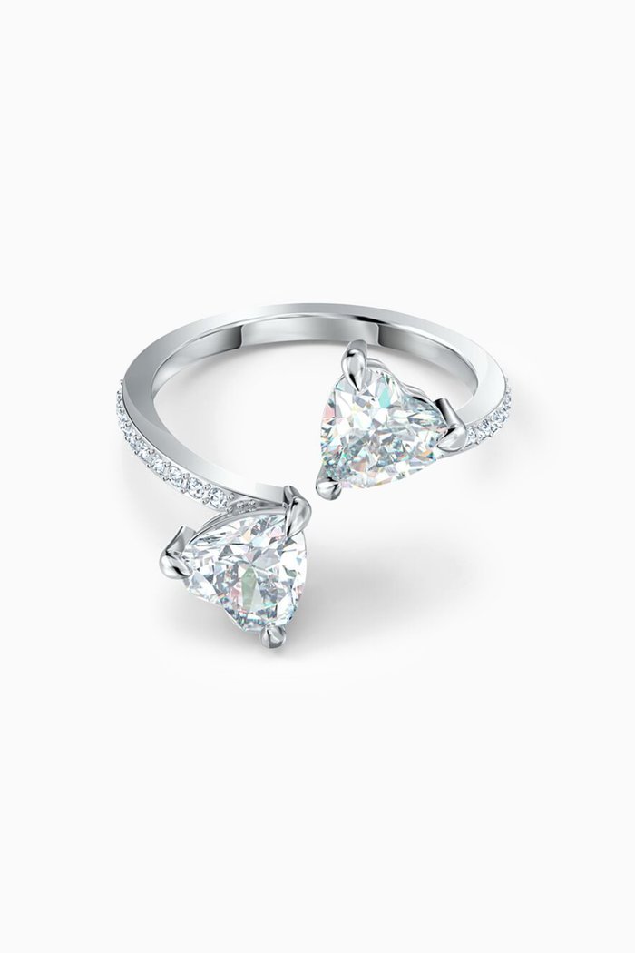 

Attract Soul Heart Ring in Rhodium-plated Metal, Silver