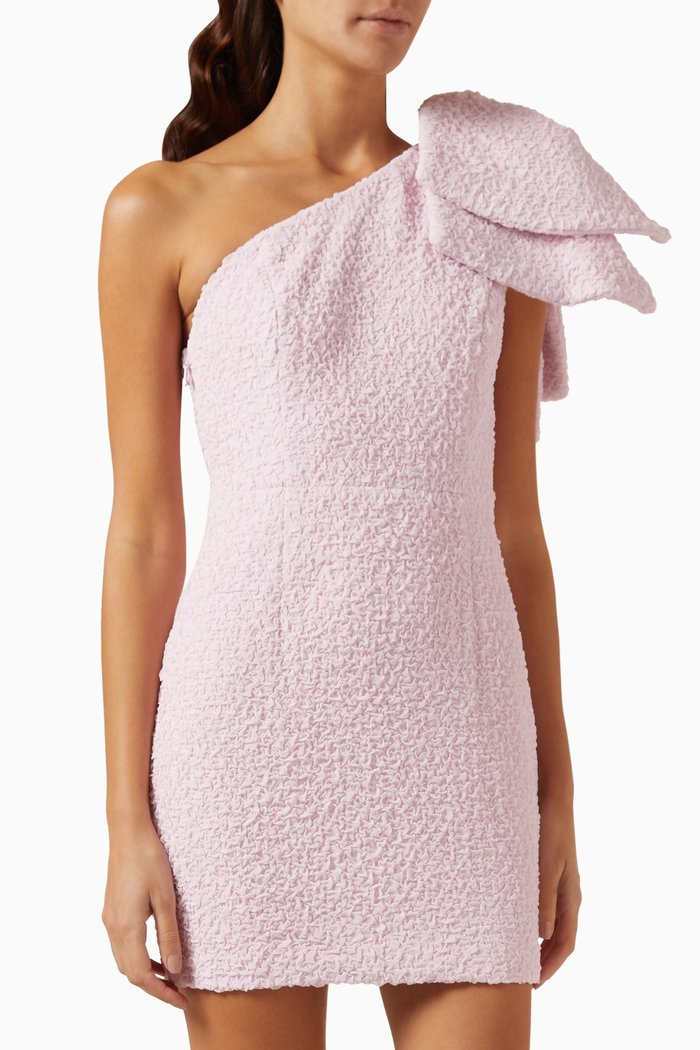 

Mesmerise One-shoulder Mini Dress, Pink