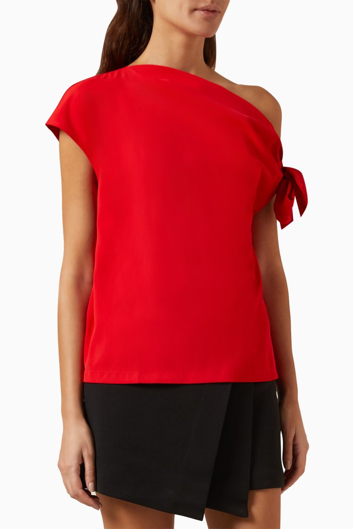 

Sweet Escape One-shoulder Top, Red