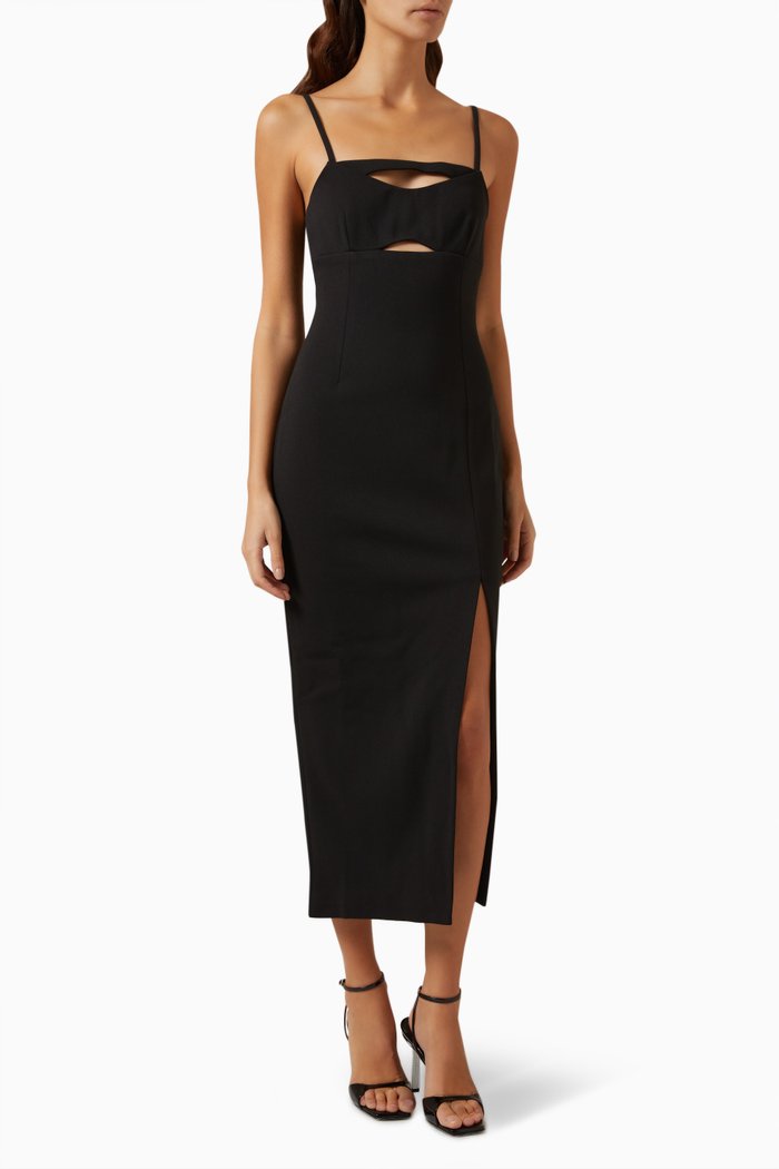 

Revere Midi Dress, Black