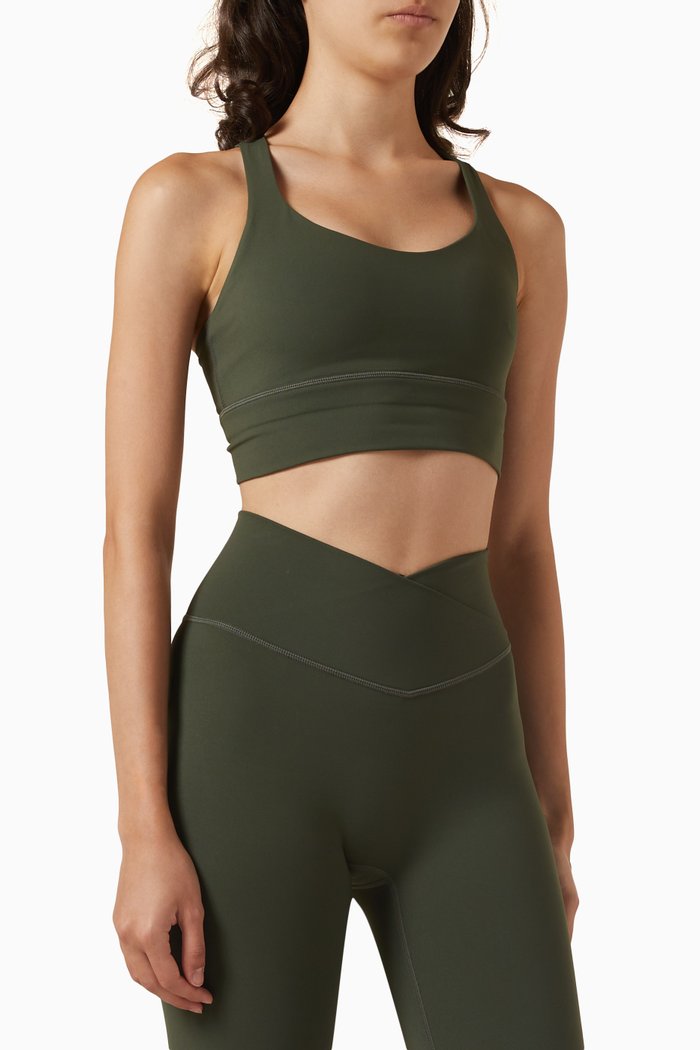 

Cross Back Bra in Stretch-nylon, Green