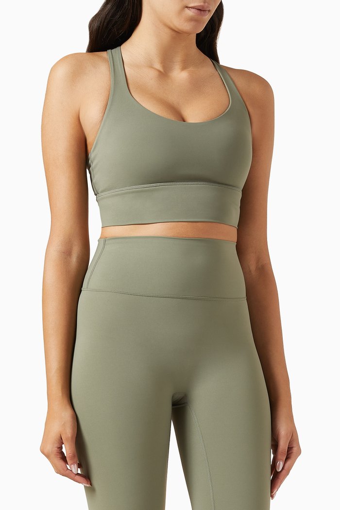 

Cross Back Bra in Stretch-nylon, Green