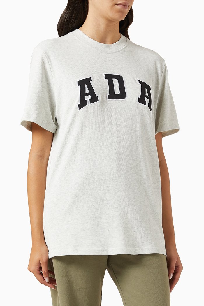 

ADA Short Sleeve Oversized T-shirt in Cotton, Grey