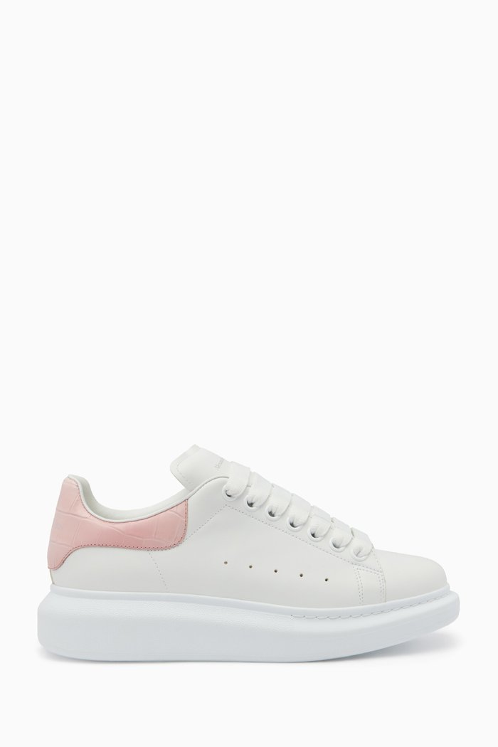 

Oversized Low-top Sneakers in Leather, Multicolour
