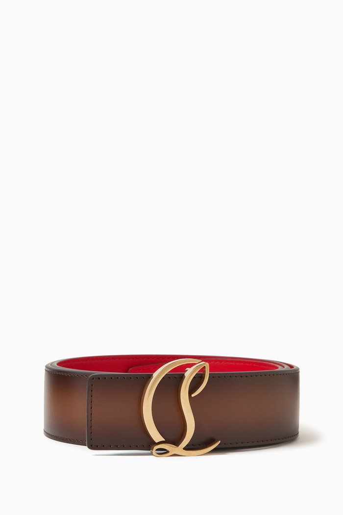 

Cl Logo Belt 40 in Leather, Brown