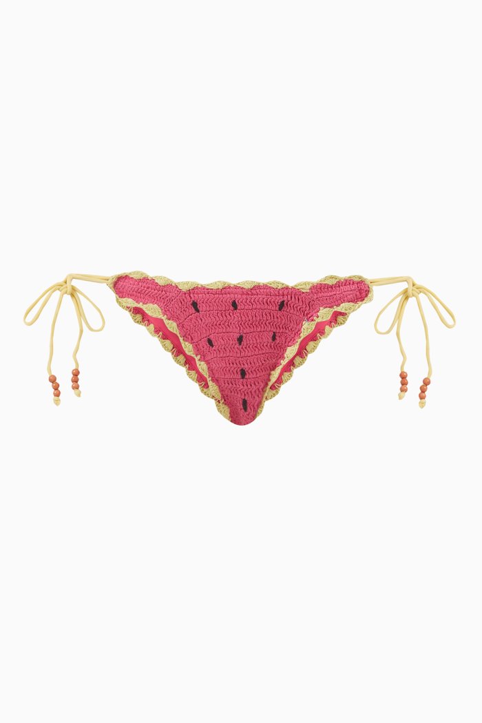 

The Crochet Tie Bikini Briefs, Multicolour