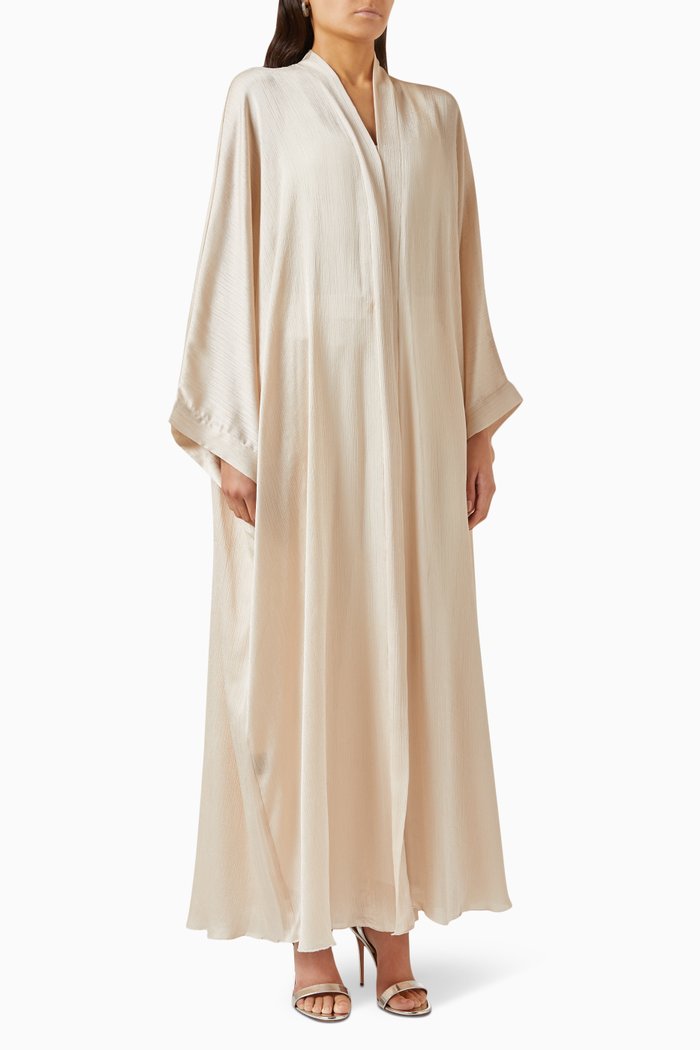 

Bisht Long-sleeve Abaya, Neutral