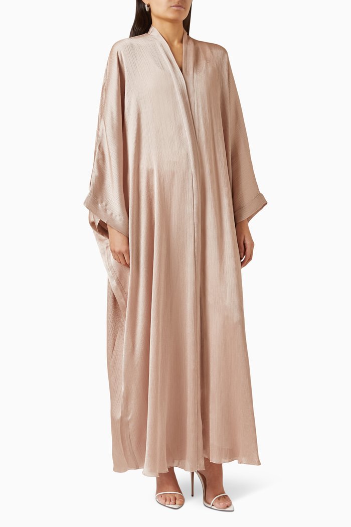 

Bisht Long-sleeve Abaya, Pink