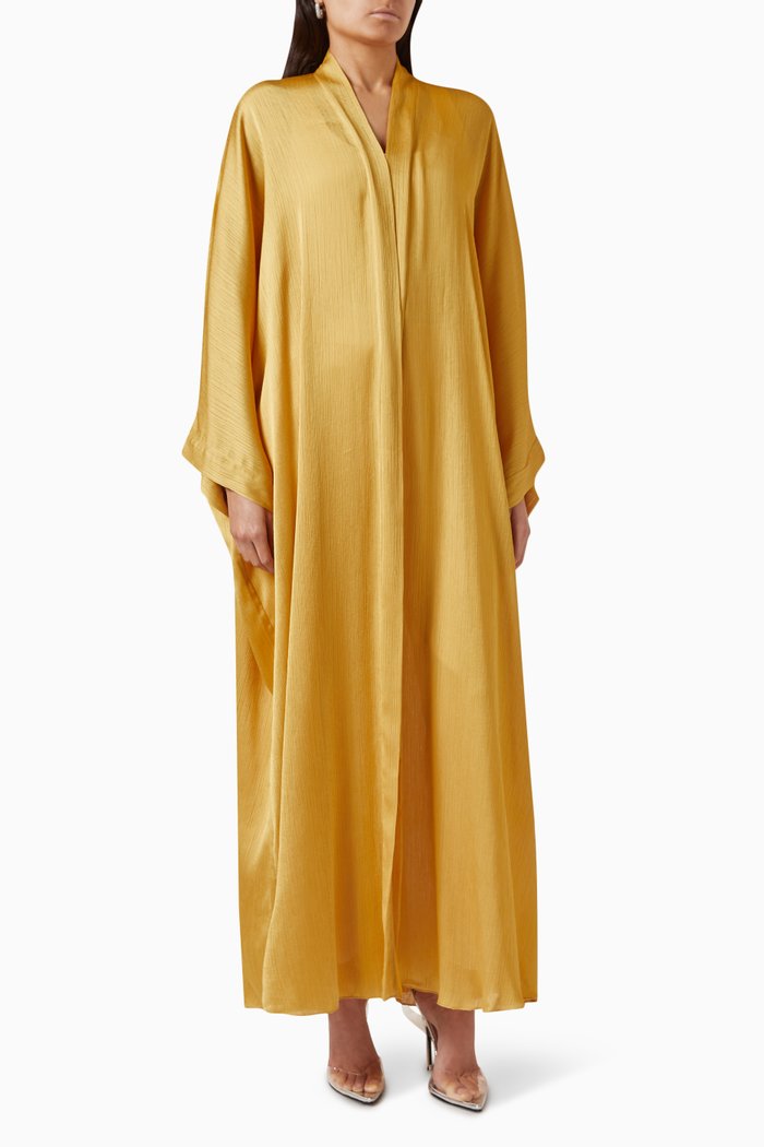 

Bisht Long-sleeve Abaya, Yellow