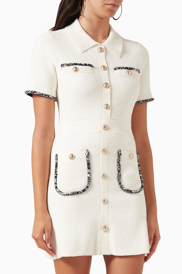 

Risal Mini Dress in Cotton-blend, Neutral