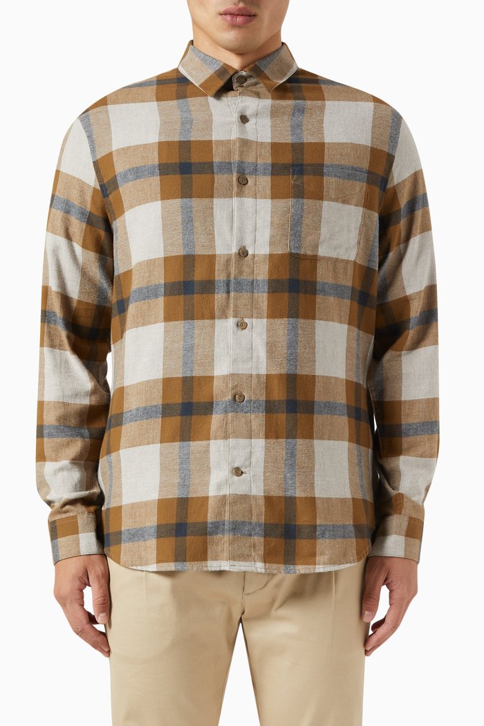 Yorkshire Plaid Shirt in Cotton, Multicolour