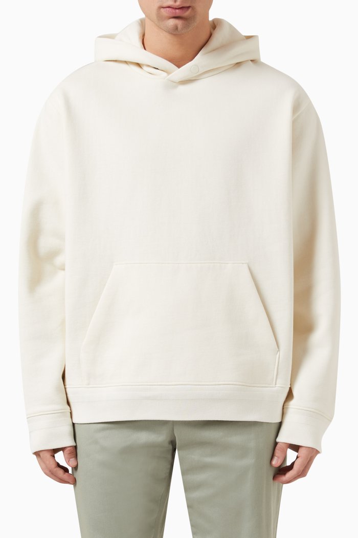 

Brushed Fleece Hoodie in Cotton-blend, Neutral