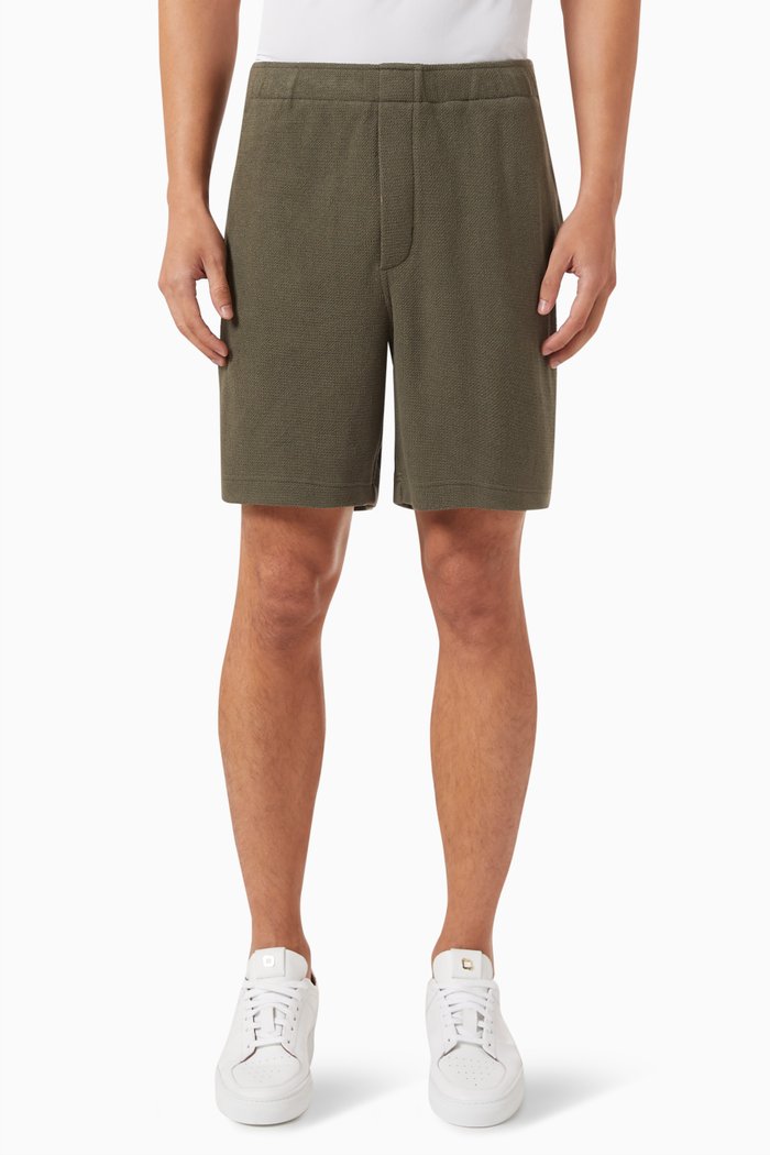 Pull-on Shorts in Bouclé, Green