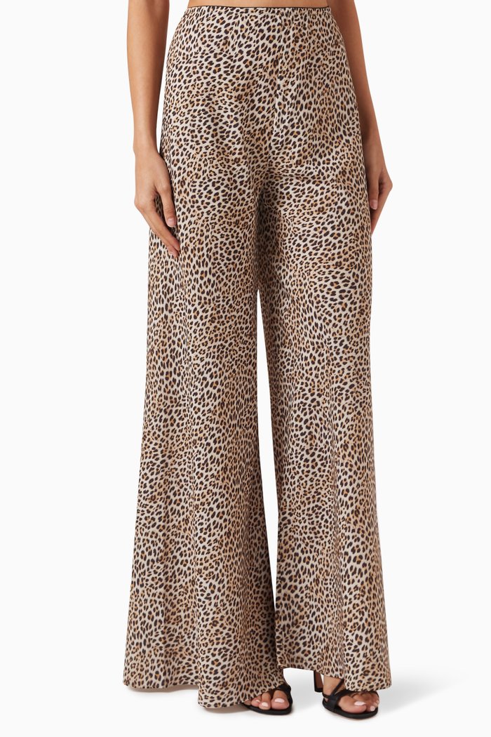 

Bias Elephant Flared Pants in Georgette, Multicolour