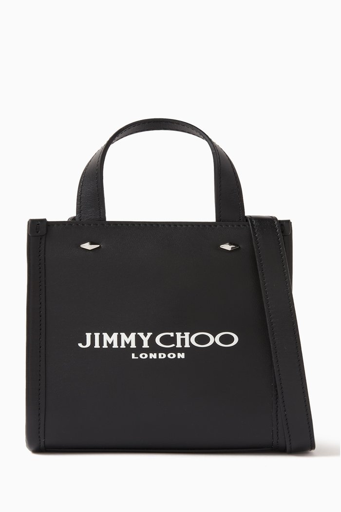 

Mini Tote Bag in Smooth Leather, Black