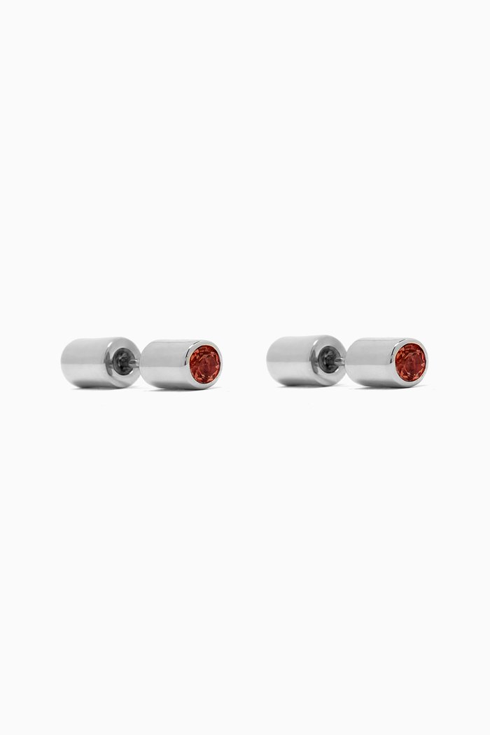 

Cosmo Garnet Double-sided Earrings in Sterling Silver