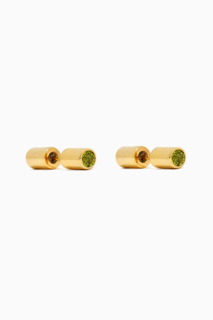 

Cosmo Garnet Double-sided Earrings in 23kt Gold Plating, Yellow