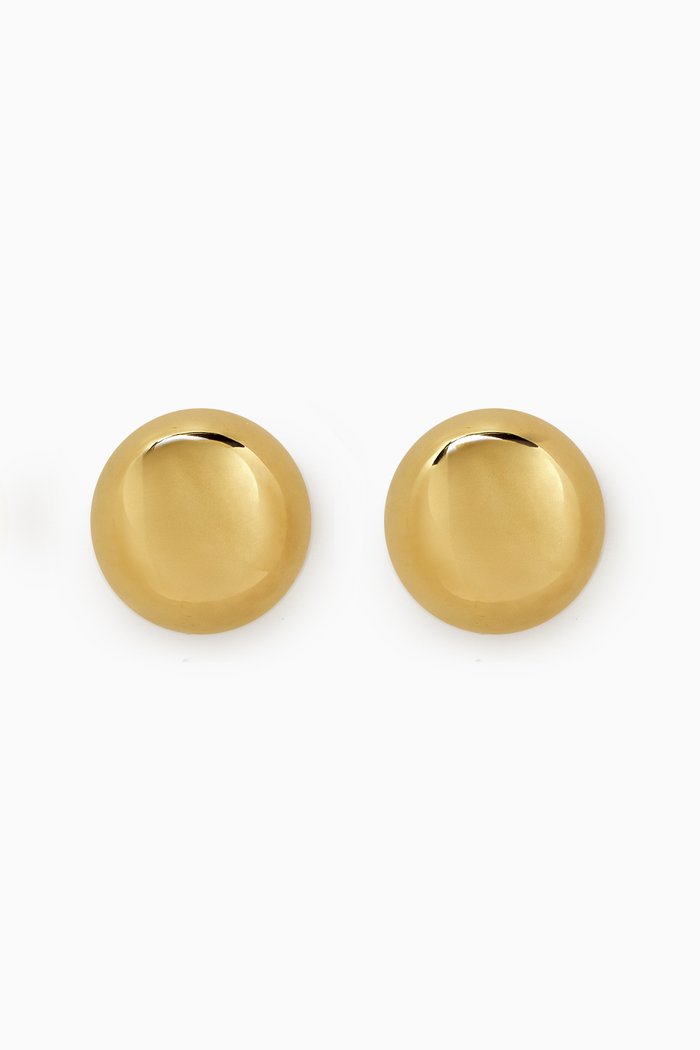 

Medium Orb Stud Earrings in 23kt Gold-plated Sterling Silver, Yellow