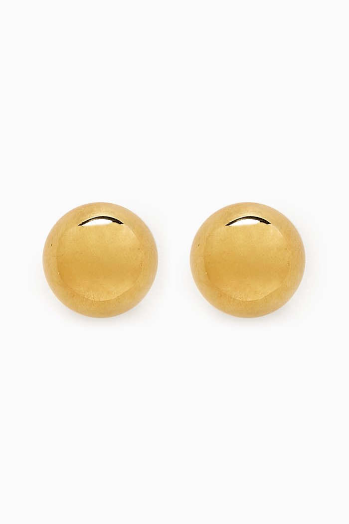 

Small Orb Stud Earrings in 23kt Gold-plated Sterling Silver, Yellow