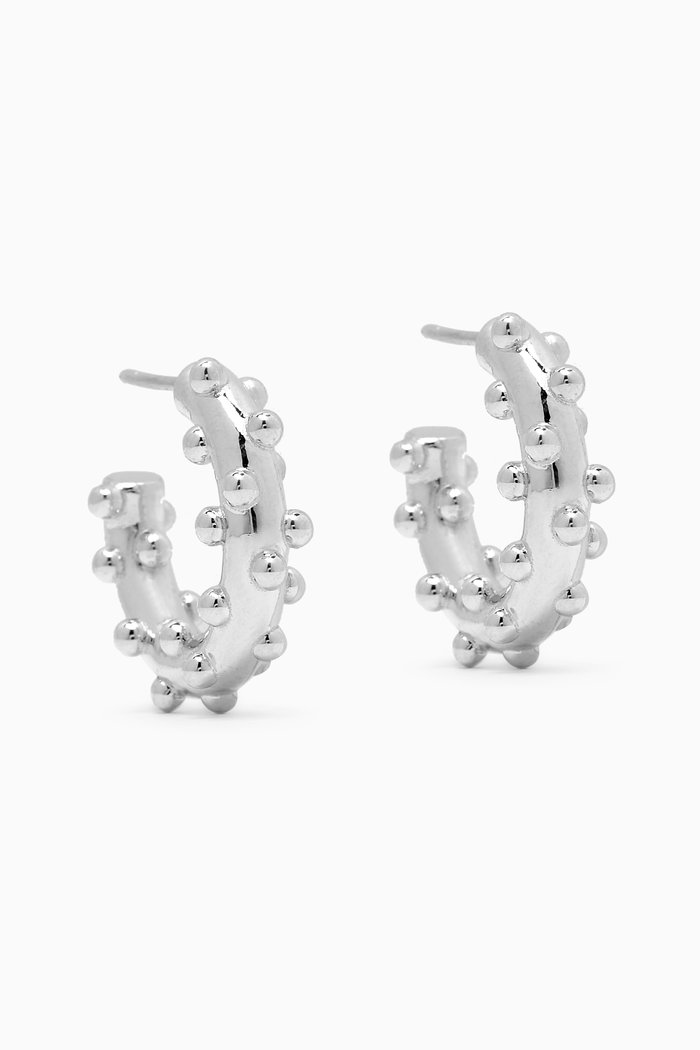 

Medium Anemone Hoop Earrings in Sterling Silver