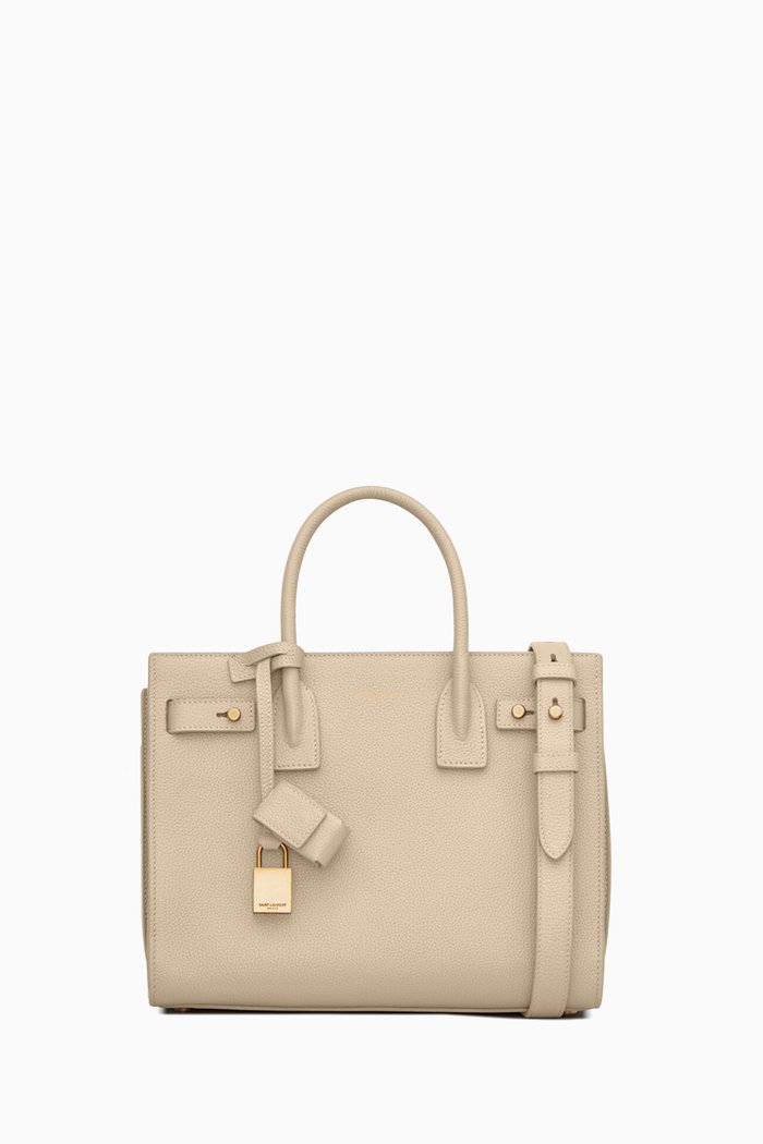 

Nano Sac de Jour Bag in Grained Leather, Neutral