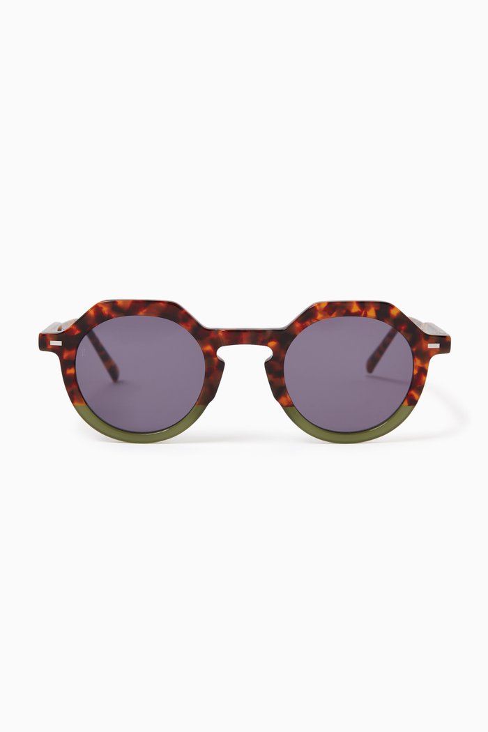 

Hometown Round Sunglasses in Acetate & Steel, Multicolour