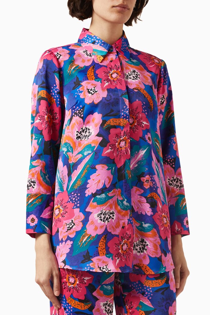 

Yasmilana Long-sleeve Shirt in Viscose, Multicolour