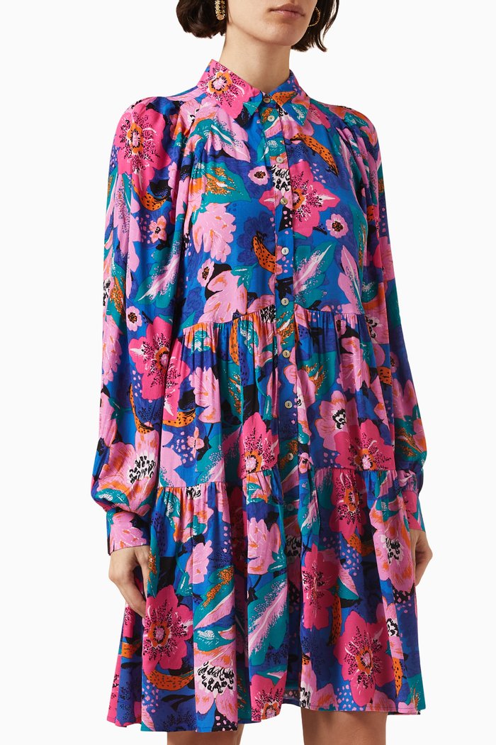 

Yasmilana Shirt Dress in Viscose, Multicolour