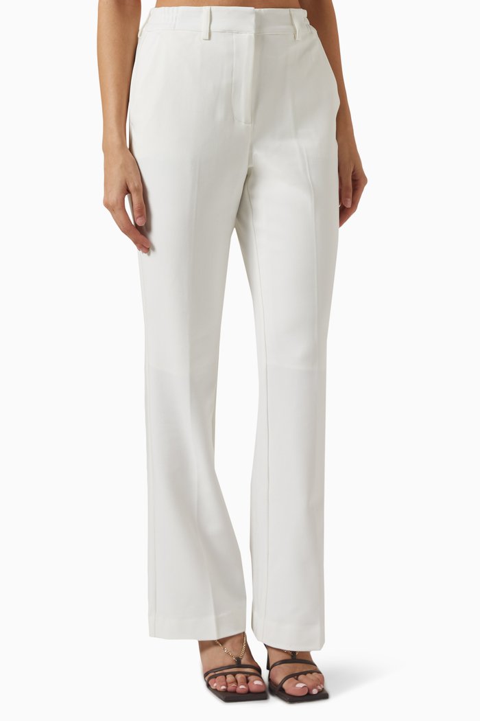 

Yaszima Flared Pants in Crepe, Neutral