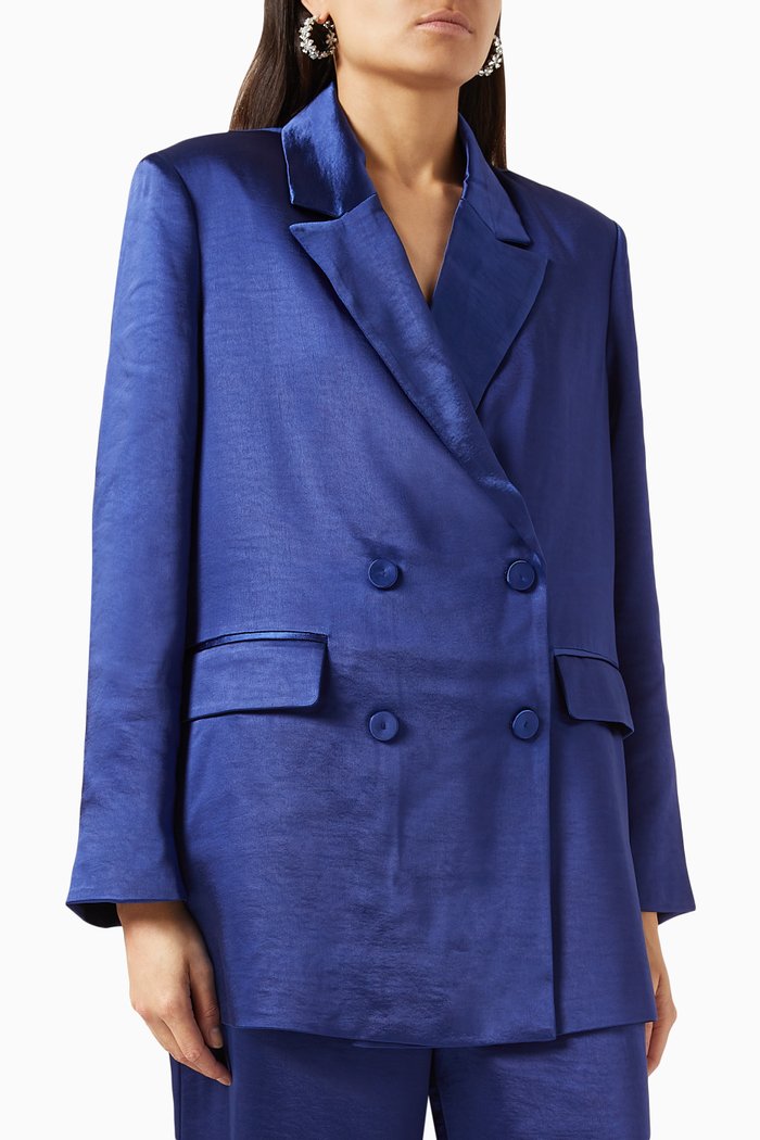 

Yasclema Blazer In Satin, Blue