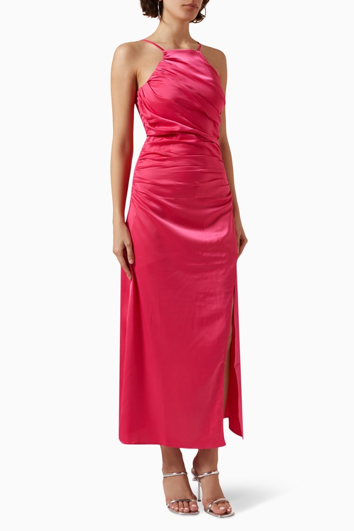 

Yasathena Maxi Dress in Satin, Pink