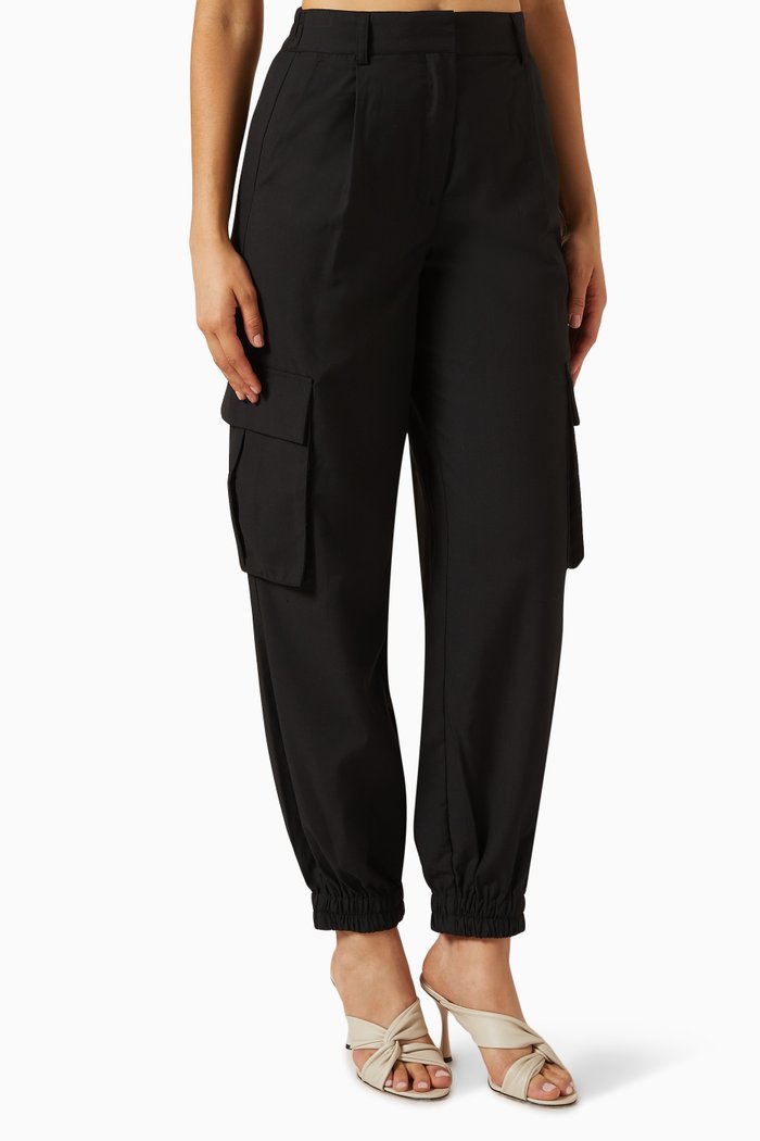 

Yaspenni High-waist Pants, Black