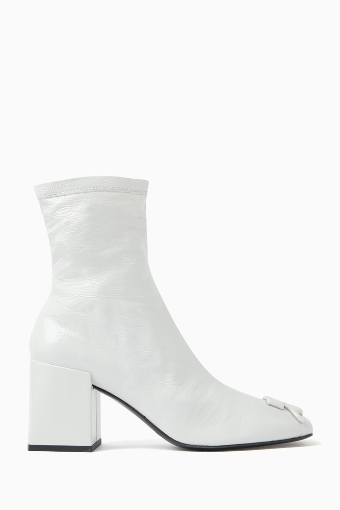 

Heritage Ankle Boots in Vinyl, White
