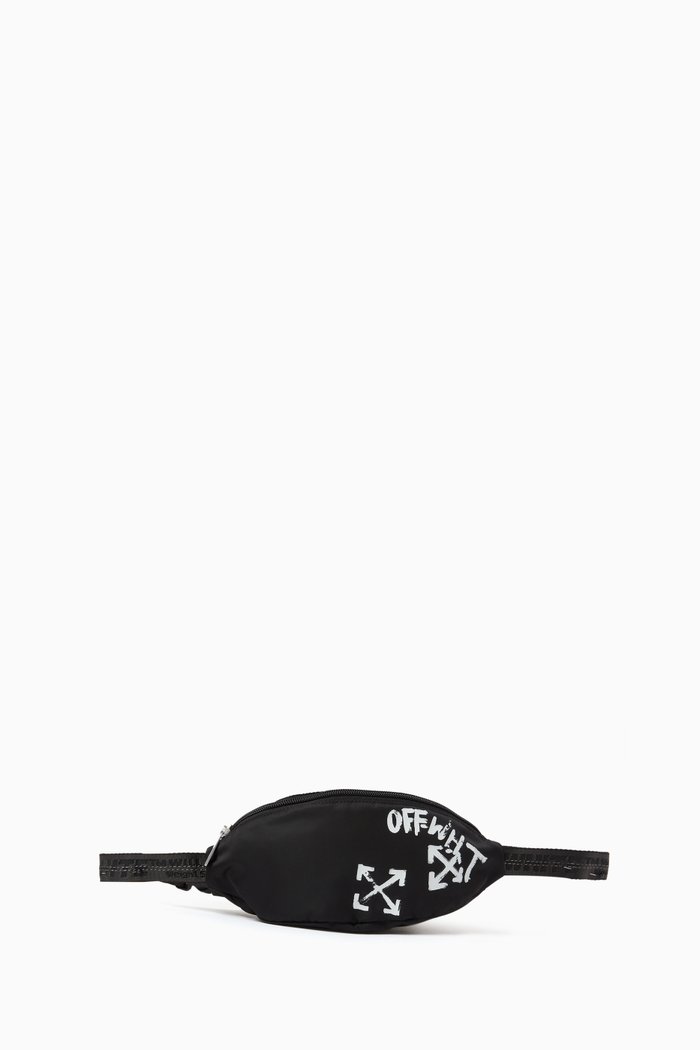 

Arrow Motif Logo Belt Bag in Polyamide, Black
