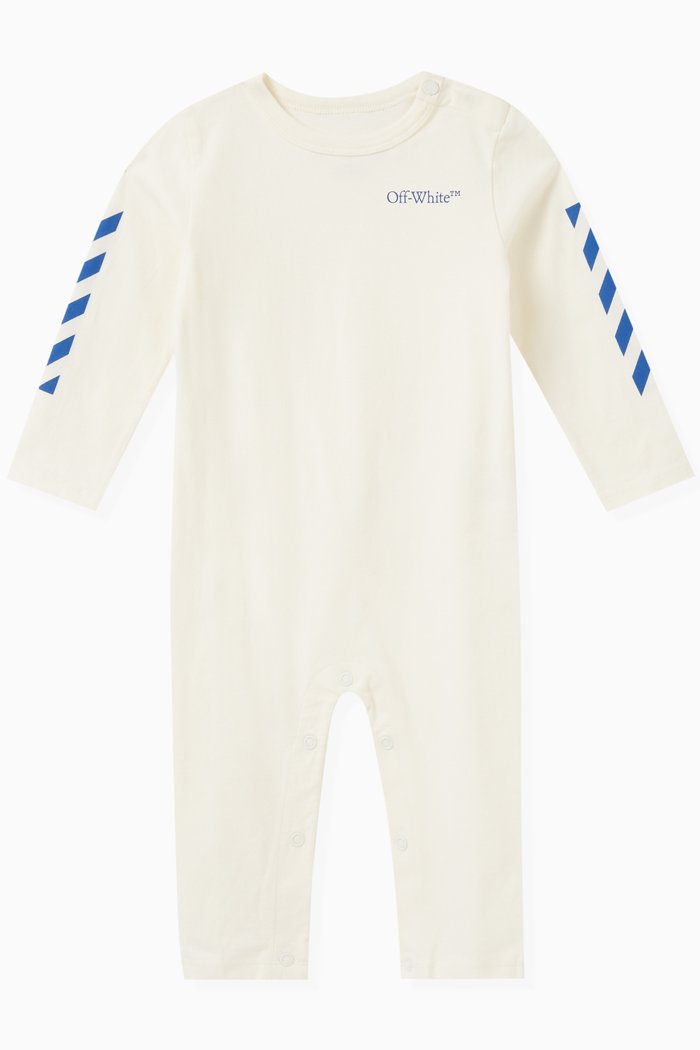 Logo Sleepsuit in Soft-cotton, White