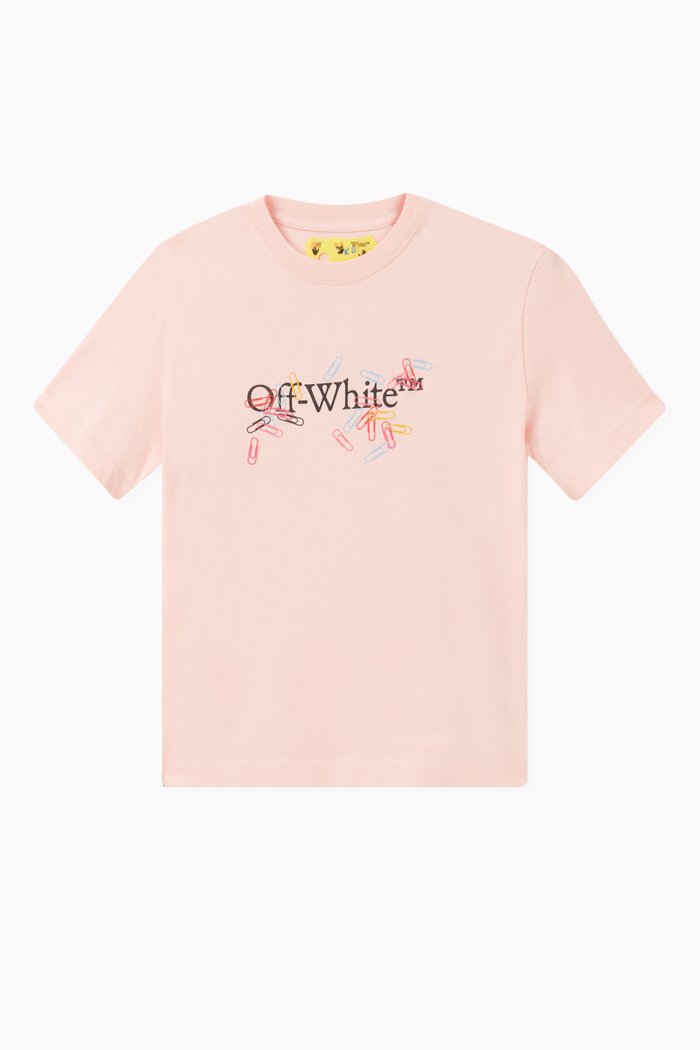 

Paper Clips Arrow Logo T-shirt in Cotton-jersey, Pink