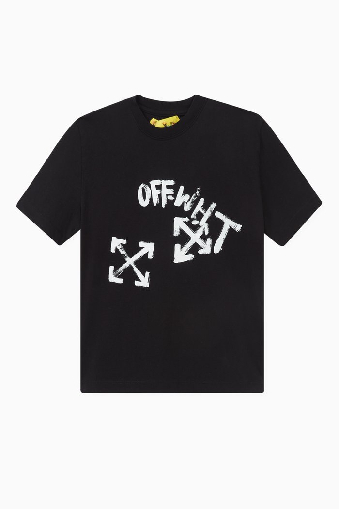 

Paint Script Logo T-shirt in Cotton-jersey, Black