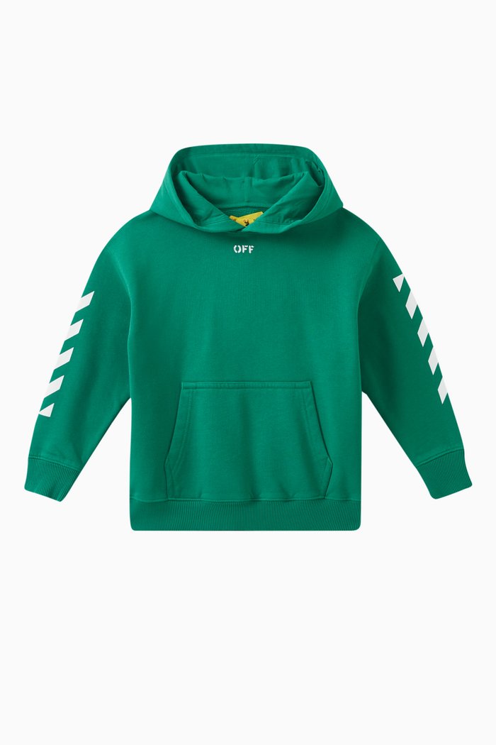 

Logo-print Hoodie in Cotton, Green