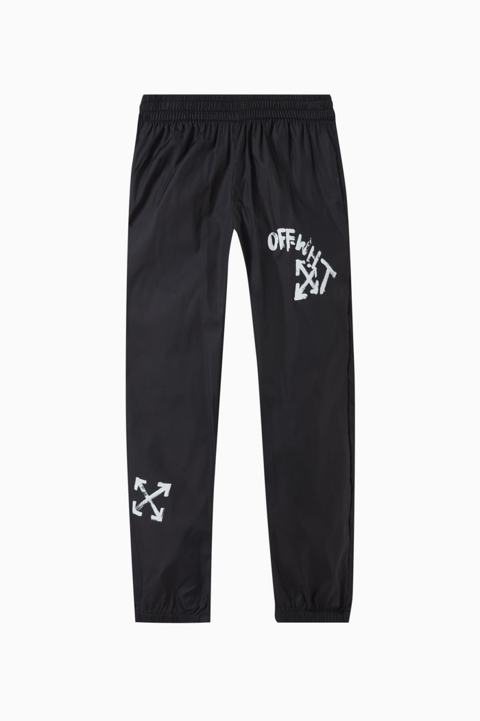 

Paint Script Logo Track Pants, Black