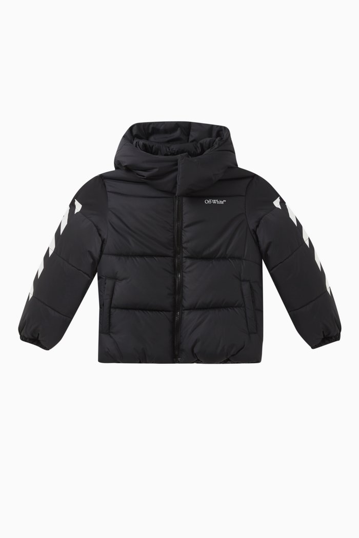 

Logo-print Puffer Jacket in Polyamide, Black