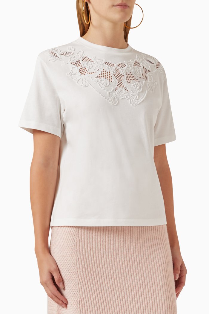 

Talentia Top in Cotton, White