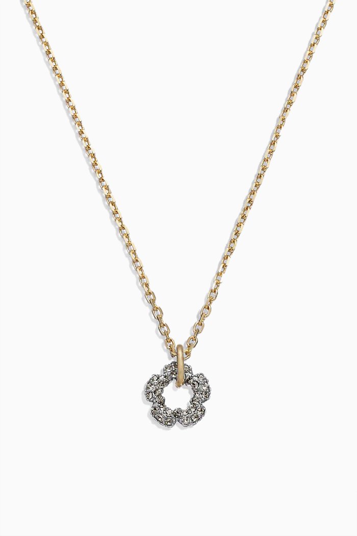 

Tear Rose Pavé Necklace, Gold
