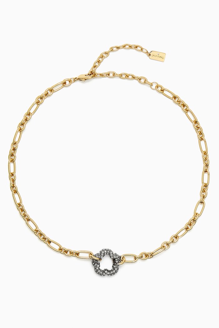 

Tear Rose Pavé Choker Necklace, Gold