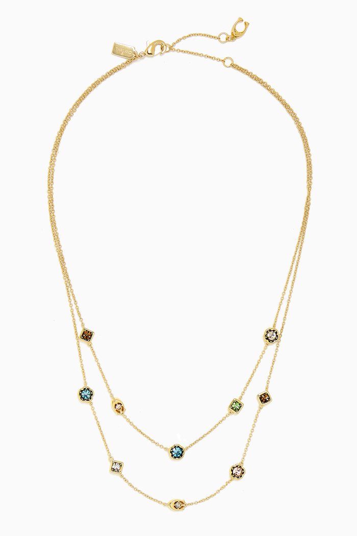 

Two-row Crystal Necklace, Multicolour