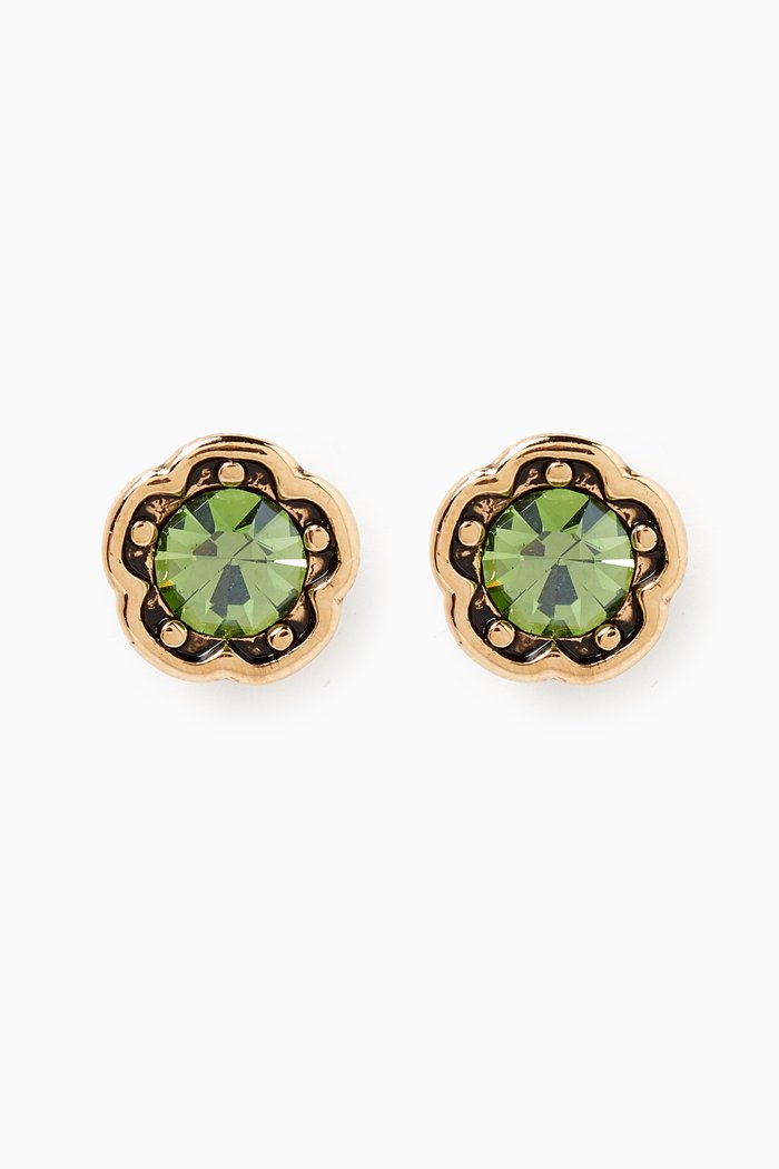 

Tea Rose Crystal Stud Earrings, Green