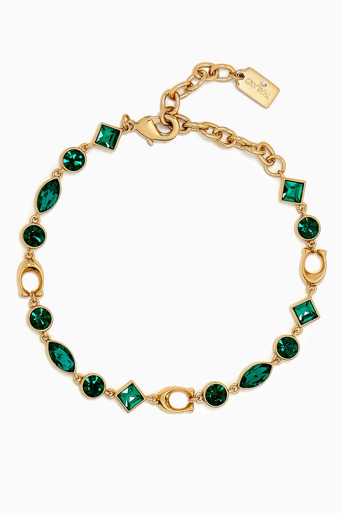 

Signature Crystal Linear Bracelet, Green