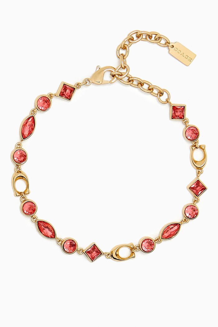 

Signature Crystal Linear Bracelet, Pink