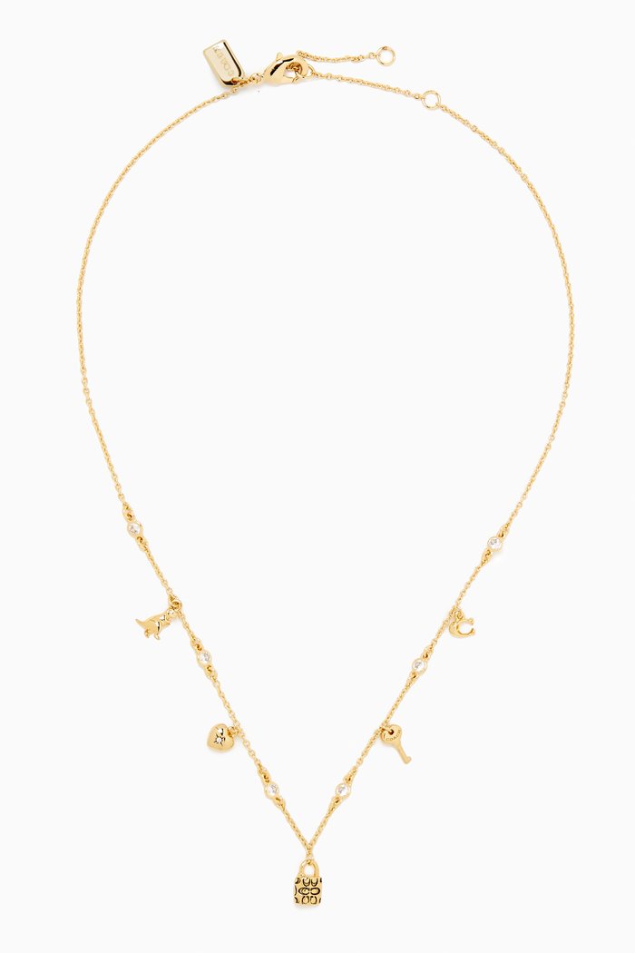 

Mini Iconic Charm Necklace in Metal, Gold